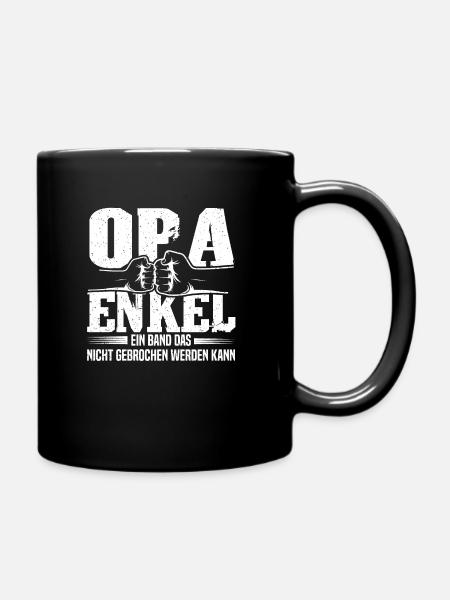 Opa Enkel Großvater Großpapa Opi Vatertag Enkel - Tasse einfarbig - Schwarz