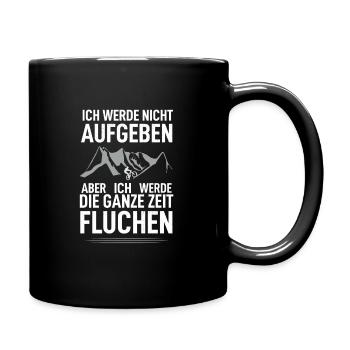 Bike MTB Biker Rad BMX Fahrrad Rennrad Frau Lustig - Tasse einfarbig - Schwarz - Rechts