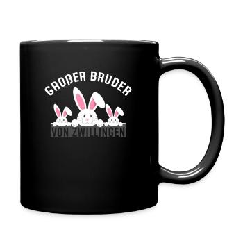 Bruder Geschenk Großer Spruch Kleiner Cool 2021 - Tasse einfarbig - Schwarz - Rechts