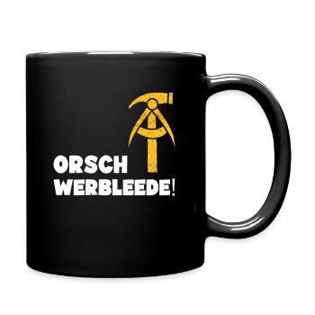 DDR retro Sprüche sächsisch Geschenk - Tasse einfarbig - Schwarz - Rechts