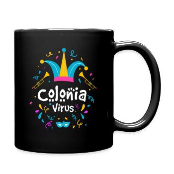 Colonia Virus Köln Karneval Geschenk - Tasse einfarbig - Schwarz - Rechts