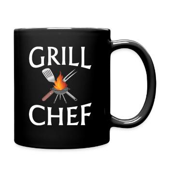 Grillchef Grillmeister Grillexperte - Full Colour Mug - black - Right