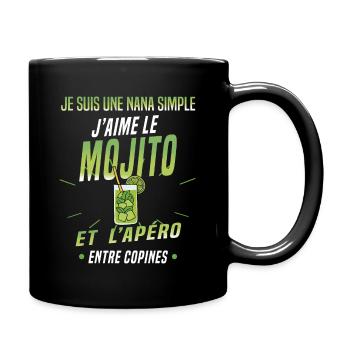 mojito et apéro - Mug uni - noir - Droite