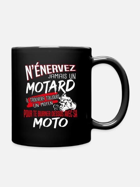 moto cadeau humour motard - Mug uni - noir