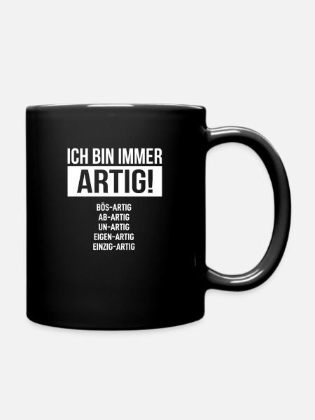 Lustig - Tasse einfarbig - Schwarz