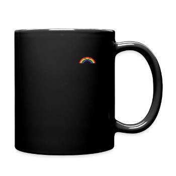 Rainbow Lesbian Pride LGBT Flag CSD Homosexual - Full Colour Mug - black - Right