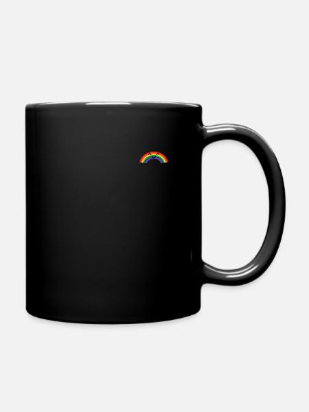 Rainbow Lesbian Pride LGBT Flagge CSD Homosexual - Tasse einfarbig - Schwarz