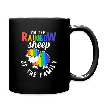 LGBT Bi CSD Rainbow Gay Pride Lesben LGBTQ Outfit - Tasse einfarbig - Schwarz - Rechts