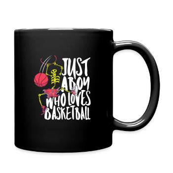 Un garçon qui aime le basket - Mug uni - noir - Droite
