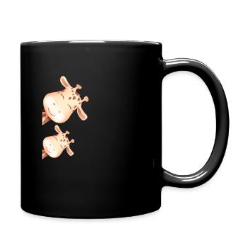 Maman Girafe Bébé Girafe - Protégez girafes - Mug uni - noir - Droite