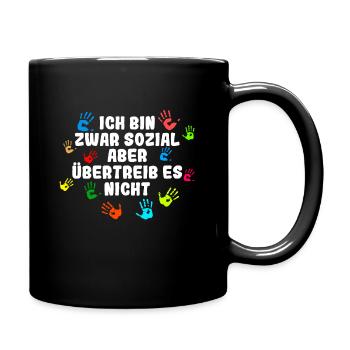 Sozialassistent Sozialassistentin Spruch Geschenk - Tasse einfarbig - Schwarz - Rechts