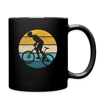 Cross Country MTB Mountain Bike - Full Colour Mug - black - Right