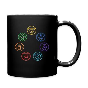 Chakra Yoga Meditation Chakras Gift - Full Colour Mug - black - Right