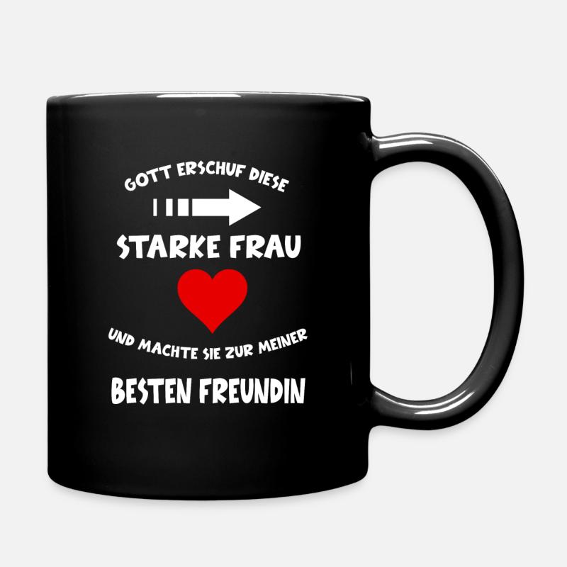Beste Freundin Freundinnen Freundschaft Geschenk - Tasse einfarbig - Schwarz