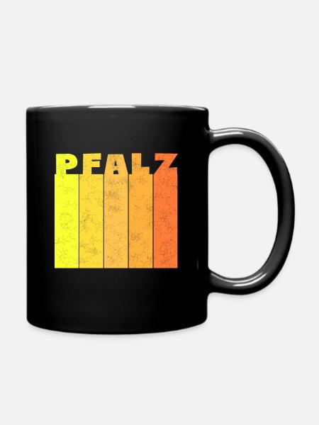 Pfalz Eifel Pfälzer vintage Geschenk - Tasse einfarbig - Schwarz