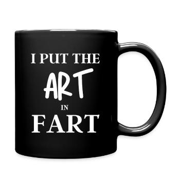 J’ai mis l’Art dans Le Pet - Mug uni - noir - Droite