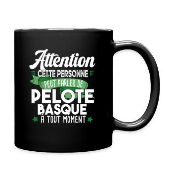 Pelote Basque Balle Sport Humour Athlète Joueur - Mug uni - noir - Droite