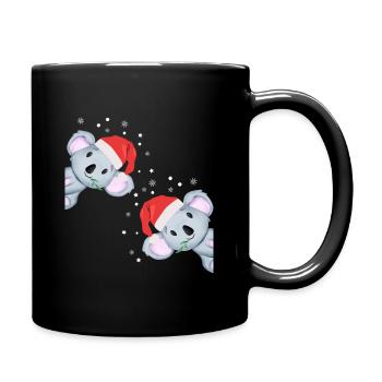Koala Christmas Pyjama Gift - Full Colour Mug - black - Right