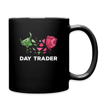 Bourse pour Day Trader - Mug uni - noir - Droite