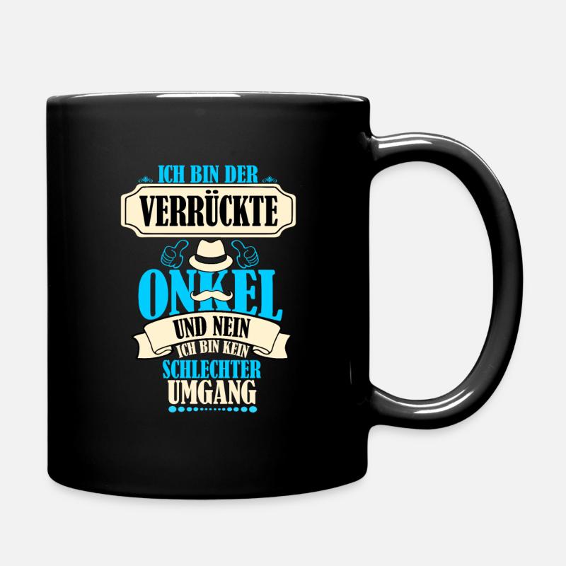 Verrückter Onkel - Onkel Geschenk - Tasse einfarbig - Schwarz