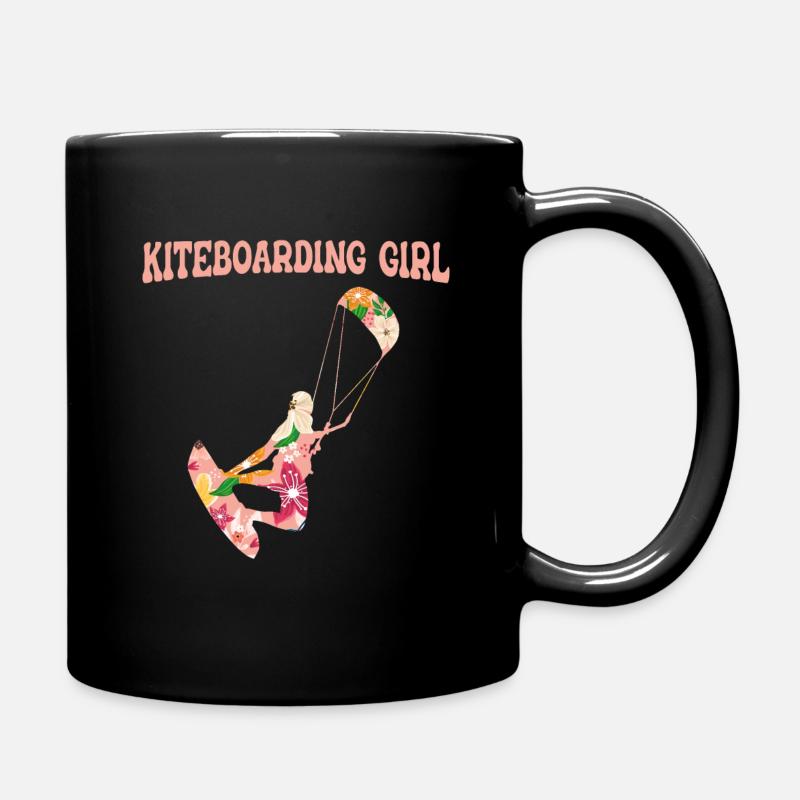 Kitesurf Kiteboard Kite Kite Kiten - Mug uni - noir
