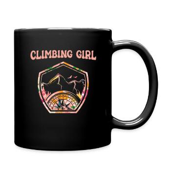 Climbing Mountaineering Climbers - Full Colour Mug - black - Right