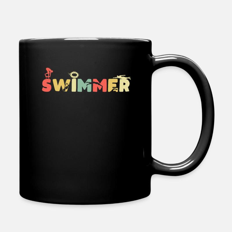 Schwimmen Schwimmer - Tasse einfarbig - Schwarz