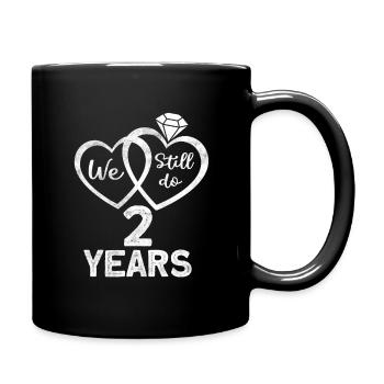 Couples mariés depuis 2020 2ème cadeau anniversaire de mariage - Mug uni - noir - Droite