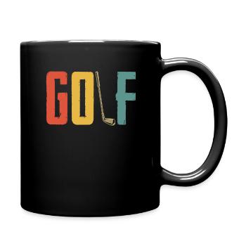 Retro Golf Vintage Golfer Golfer Golfer Golfing - Full Colour Mug - black - Right