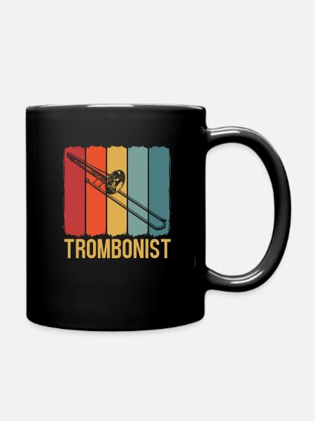 Trombone Rétro Trombone Vintage - Mug uni - noir