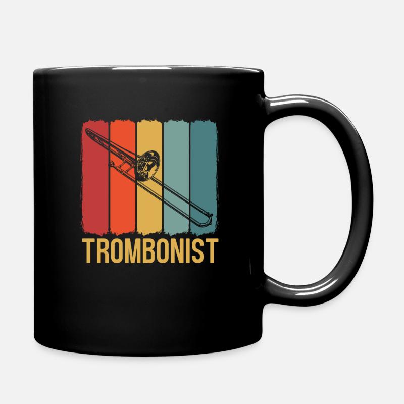 Trombone Rétro Trombone Vintage - Mug uni - noir