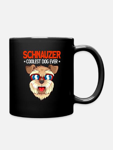 Schnauzer Riesenschnauzer Zwergschnauzer - Tasse einfarbig - Schwarz