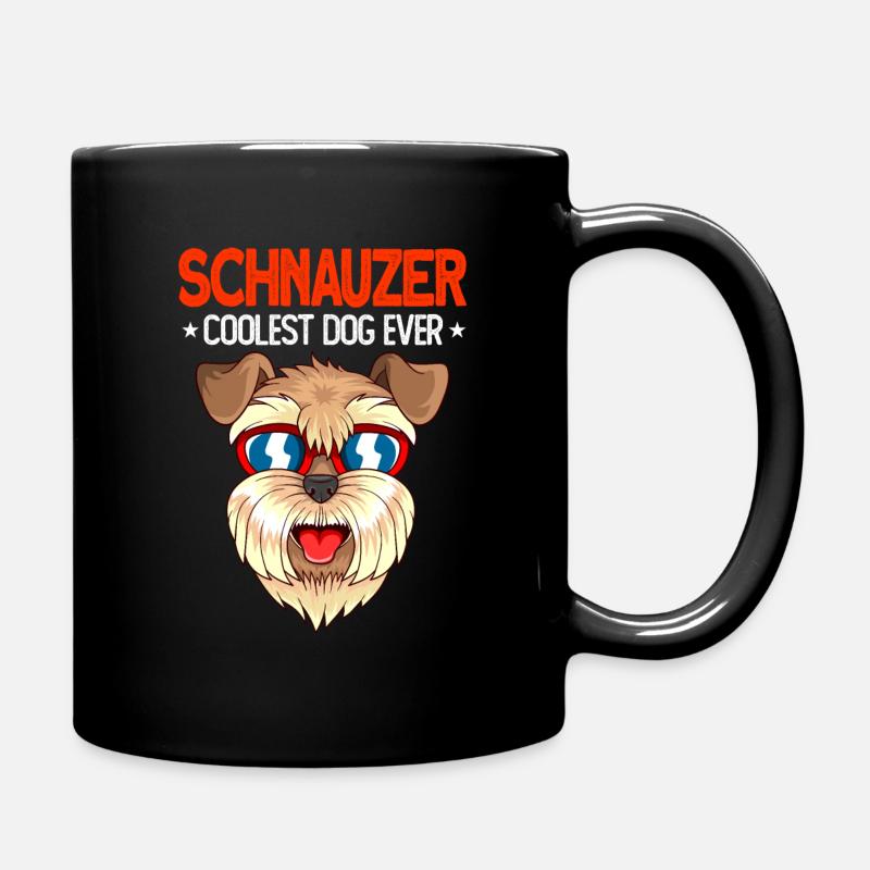 Schnauzer Riesenschnauzer Zwergschnauzer - Tasse einfarbig - Schwarz