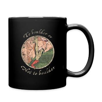 Bouldern - Tasse einfarbig - Schwarz - Rechts