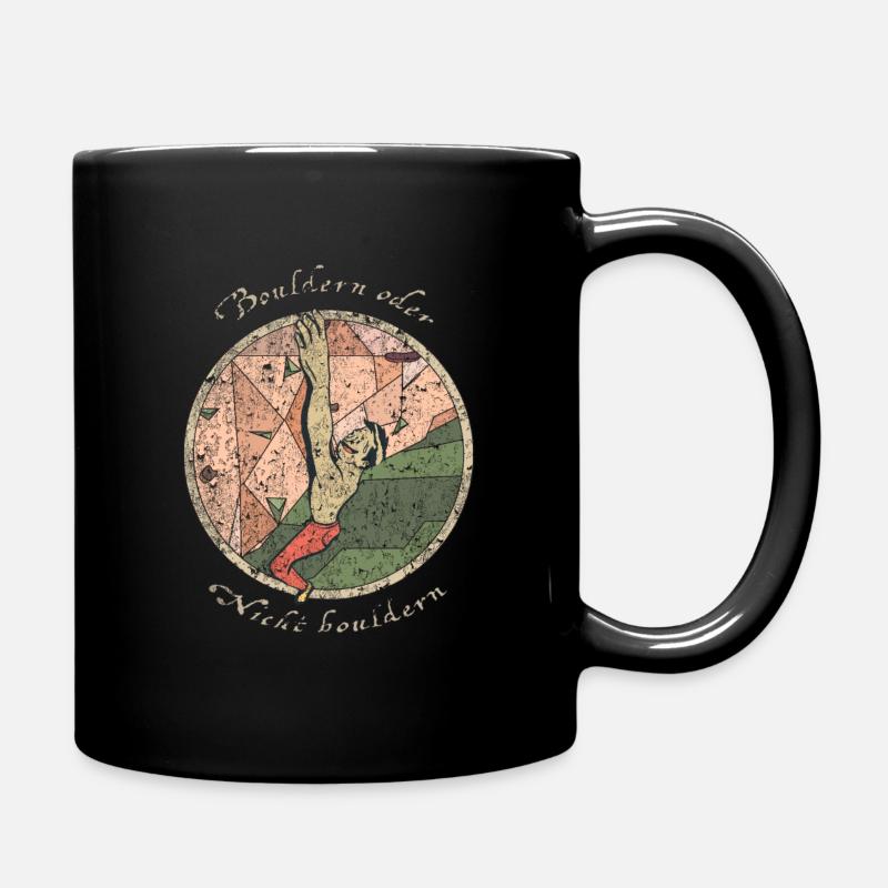 Bouldern - Tasse einfarbig - Schwarz