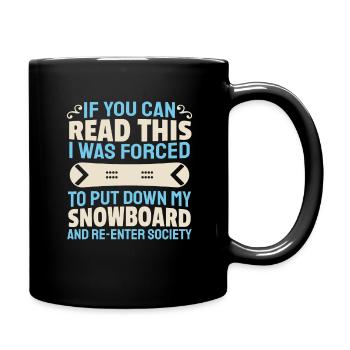 Snowboard Snowboarder Snowboarding - Full Colour Mug - black - Right