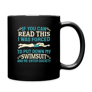 Nageurs nageurs - Mug uni - noir - Droite