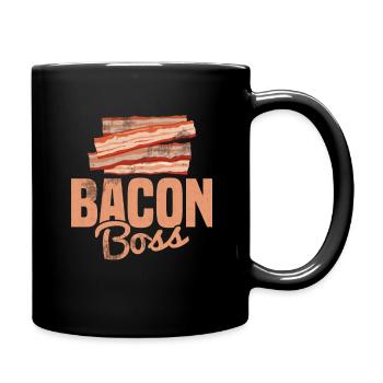 Bacon Speck Frühstück - Tasse einfarbig - Schwarz - Rechts