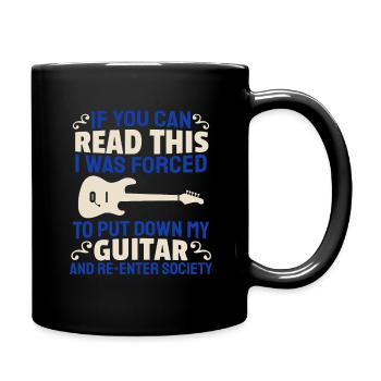 Guitare électrique Guitare électrique Guitariste Guitare - Mug uni - noir - Droite