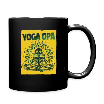 Yoga Yogi - Tasse einfarbig - Schwarz - Rechts