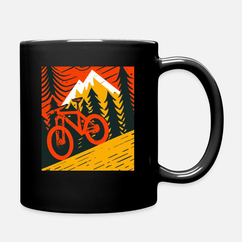 Downhill Mountain bike - Tasse einfarbig - Schwarz