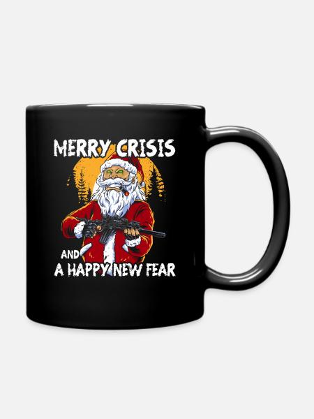Merry Crisis - Tasse einfarbig - Schwarz