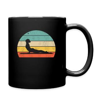 Yoga Pose - Tasse einfarbig - Schwarz - Rechts