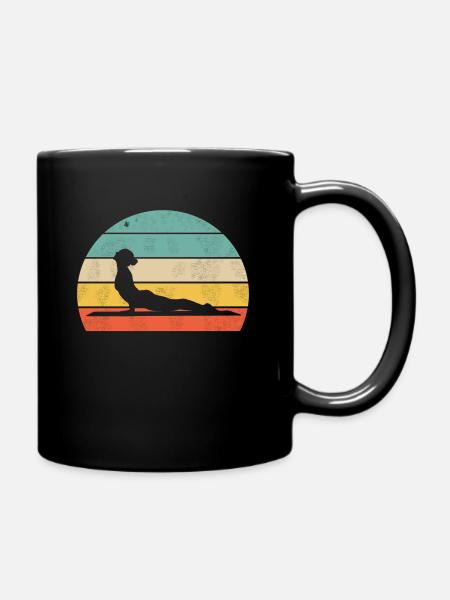 Yoga Pose - Tasse einfarbig - Schwarz