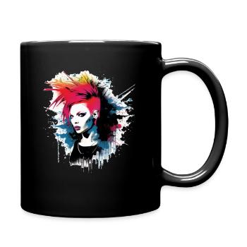 8 Weiblicher Punkrock - Tasse einfarbig - Schwarz - Rechts