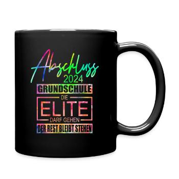 Abschluss 2024 Grundschule - Tasse einfarbig - Schwarz - Rechts