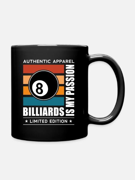 Billards - Tasse einfarbig - Schwarz