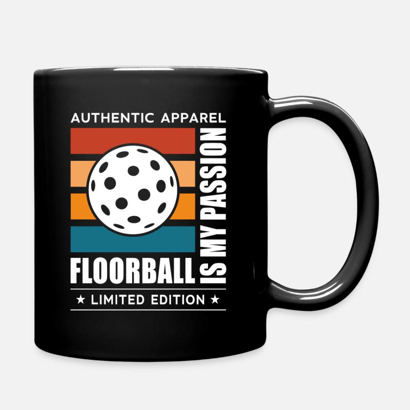 Floorball - Tasse einfarbig - Schwarz