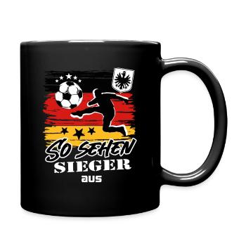 Fußball Deutschland Fussball So sehen Sieger aus - Tasse einfarbig - Schwarz - Rechts