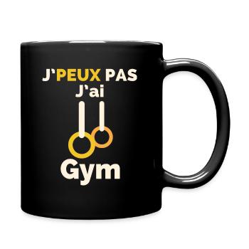 J'Peux pas j'ai gym - Mug uni - noir - Droite
